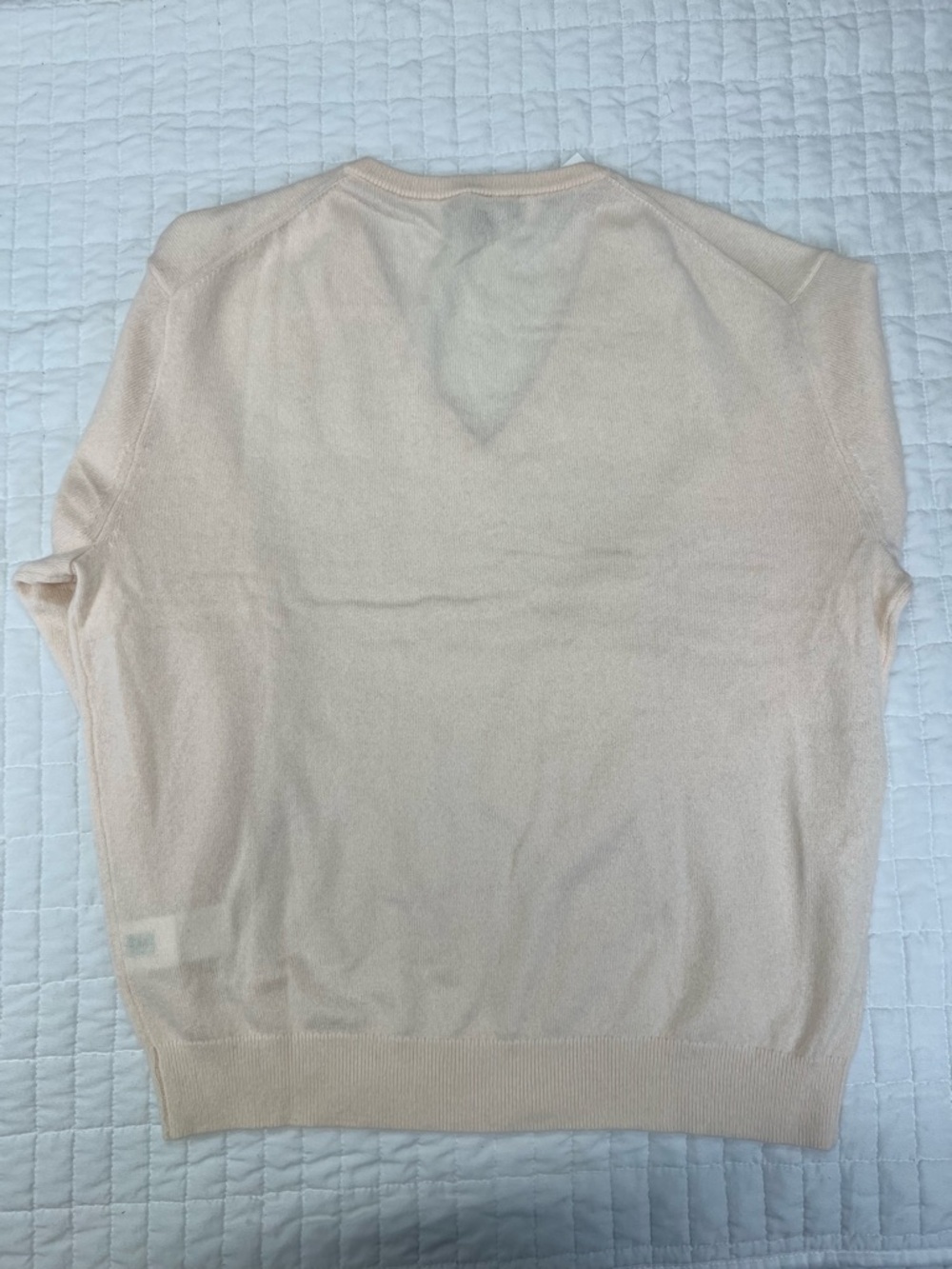 J. Crew Cashmere Relaxed V neck Sweater in Heather Muslin Beige Size Small - Picture 9 of 10